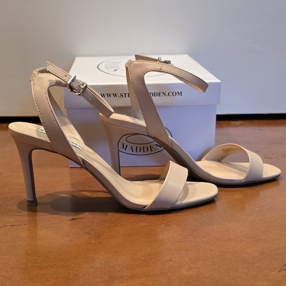 Steve Madden Faith Natural Strappy Heels - Picture 2 of 5